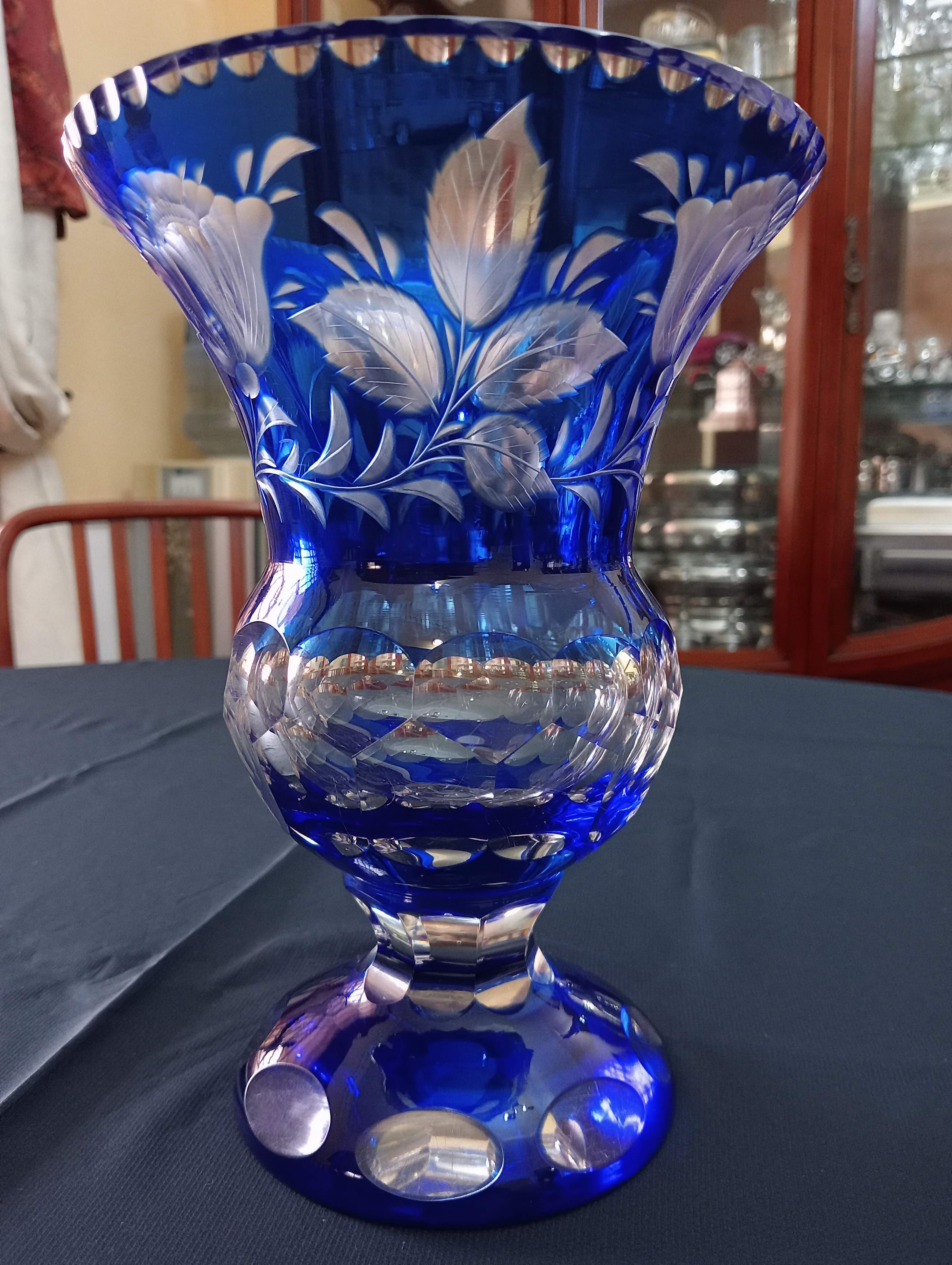 A beautiful Val Saint Lambert cut Crystal Vase.