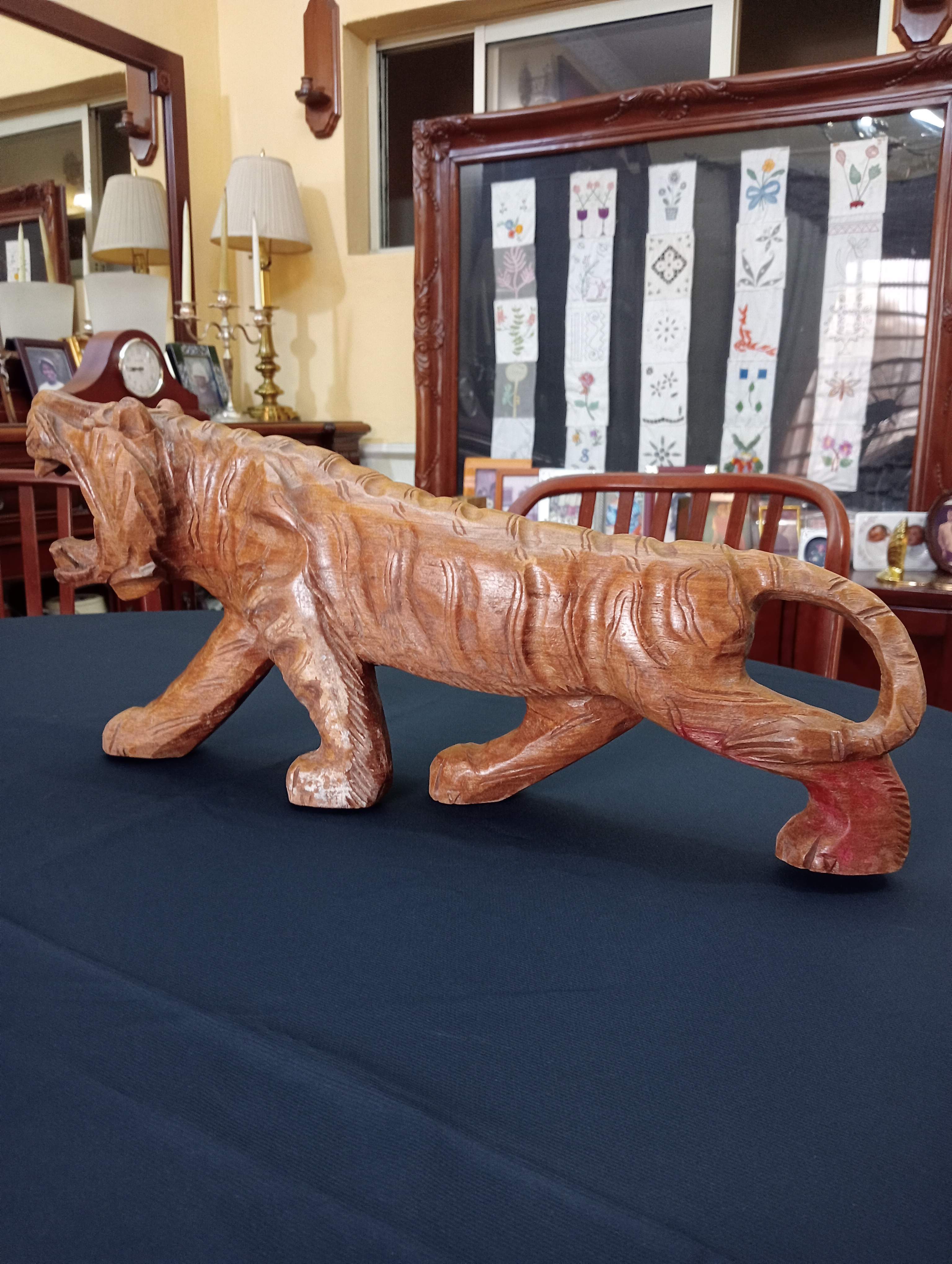 Carved timber Tiger, from Asia